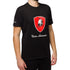 T-shirt nera da uomo con logo rosso e bianco sul petto Tonino Lamborghini, Abbigliamento Sport, SKU a722000444, Immagine 0